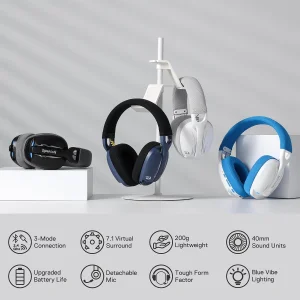 هدست گیمینگ بی سیم ردراگون مدل Skuld H878 با صدای 7.1 کاناله