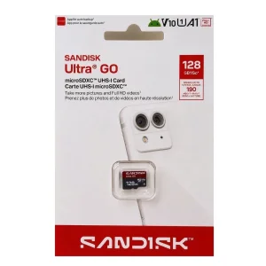 کارت حافظه میکرو اس دی  سن دیسک مدل Ultra GO کلاس A1 استاندارد UHS-I U1 سرعت 190 مگابایت بر ثانیه ظرفیت 128 گیگابایت