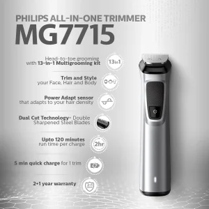 ماشین اصلاح موی سر و صورت فیلیپس مدل MG7715