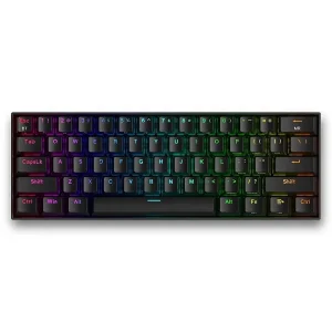 کیبورد گیمینگ ردراگون مدل DRACONIC K530 PRO، سوییچ مکانیکال قهوه‌ای، Tenkeyless، نورپردازی RGB