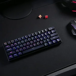 کیبورد گیمینگ ردراگون مدل DRACONIC K530 PRO، سوییچ مکانیکال قهوه‌ای، Tenkeyless، نورپردازی RGB