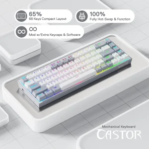 کیبورد گیمینگ ردراگون مدل CASTOR K631 RGB RED SWITCH