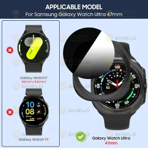 کاور آلتیمیت شیلد مدل Privacy Case UL مناسب برای ساعت هوشمند سامسونگ Galaxy Watch 7 Ultra 47mm