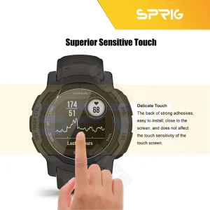 محافظ صفحه نمایش شیشه ای اسپریگ مدل SH-SP مناسب برای ساعت هوشمند گارمین Instinct Solar بسته سه عددی