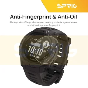 محافظ صفحه نمایش شیشه ای اسپریگ مدل SH-SP مناسب برای ساعت هوشمند گارمین Instinct Solar بسته سه عددی