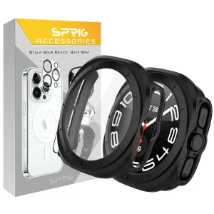 کاور اسپریگ مدل HD PCGLS مناسب برای ساعت هوشمند سامسونگ Galaxy Watch Ultra2 47mm به همراه محافظ صفحه نمایش