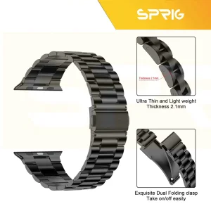 بند اسپریگ مدل 3Bead Protection مناسب برای اپل واچ سری 7/8/9 سایز 45 میلی متری به همراه کاور