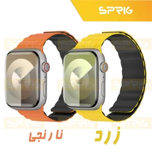 بند اسپریگ مدل Silicone Magnetic Link مناسب برای اپل واچ 42 / 44 / 45 / 49 میلی متری