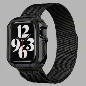 بند اسپریگ مدل Milanese LX Cover مناسب برای اپل واچ سری 4/5/6/7/8/9/Se سایز 40/41 میلی متری به همراه کاور