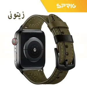 بند اسپریگ مدل Leather ORIGI مناسب برای ساعت هوشمند اپل سری Se/1/2/3/4/5/6/7/8/9 سایز 42/44/45 میلی متری