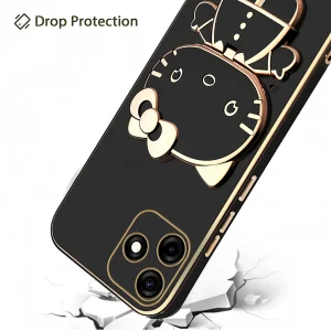 کاور گاردتک آساک مدل Kitty Strap مناسب برای گوشی موبایل تکنو Spark 10C به همراه بند