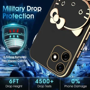 کاور گاردتک آساک مدل Kitty Strap مناسب برای گوشی موبایل تکنو Spark 10C به همراه بند