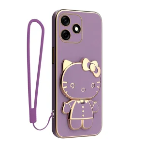 کاور گاردتک آساک مدل Kitty Strap مناسب برای گوشی موبایل تکنو Spark 10C به همراه بند