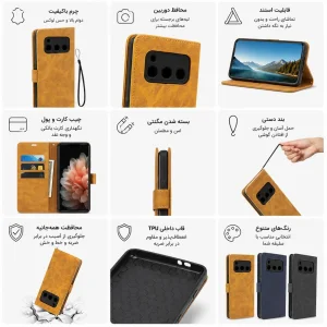 کیف کلاسوری گاردتک مدل  Flip cover strap مناسب برای گوشی موبایل داریا Daria bond 5G به همراه بند