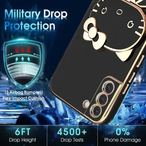 کاور گاردتک آساک مدل Kitty Strap مناسب برای گوشی موبایل  سامسونگ Galaxy S22 به همراه بند