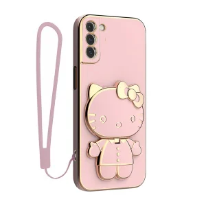 کاور گاردتک آساک مدل Kitty Strap مناسب برای گوشی موبایل  سامسونگ Galaxy S22 به همراه بند