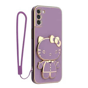 کاور گاردتک آساک مدل Kitty Strap مناسب برای گوشی موبایل  سامسونگ Galaxy S22 به همراه بند