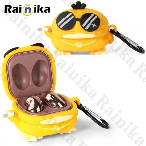 کاور رینیکا مدل Buds Funny Glasses Duck مناسب برای کیس هدفون بی سیم سامسونگ Galaxy Buds Live / Buds Pro / buds 2 / buds 2 pro / Fe