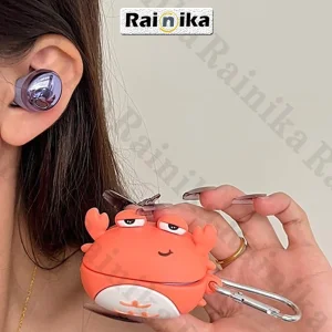 کاور رینیکا مدل Buds Cute Crab مناسب برای کیس هدفون بی سیم سامسونگ Galaxy Buds Live / Buds Pro / buds 2 / buds 2 pro / Fe