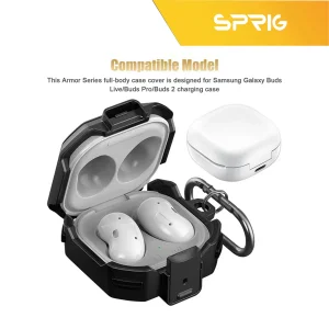کاور اسپریگ مدل EggShell مناسب برای کیس سامسونگ Galaxy buds 2 / buds pro / buds live / buds 2 Pro