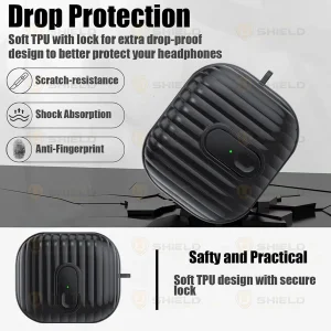 کاور آلتیمیت شیلد مدل Ribbed Shell مناسب برای کیس سامسونگ Galaxy Buds 3 / 3 Pro