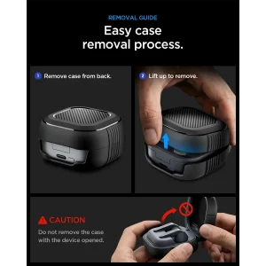 کاور اسپیگن مدل Rugged Armor مناسب برای کیس هدفون بی سیم سامسونگ Galaxy Buds 4 Pro / Buds 4