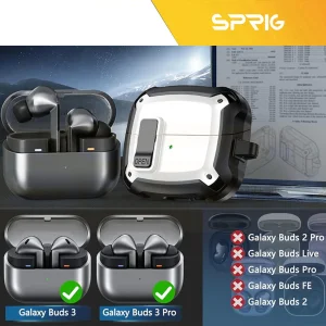 کاور اسپریگ مدل Eggshell-SP-Lockable مناسب برای کیس سامسونگ Galaxy Buds 3 / 3 Pro