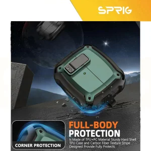 کاور اسپریگ مدل Eggshell-SP-Lockable مناسب برای کیس سامسونگ Galaxy Buds 3 / 3 Pro