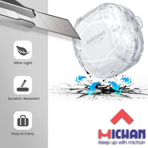 کاور میچان مدل Transparent مناسب برای کیس Galaxy Buds/Galaxy Buds Live/Galaxy Buds pro/Buds 2/Buds 2 pro