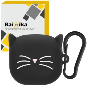 کاور رینیکا مدل Buds Cat Black-White مناسب برای کیس هدفون بی سیم سامسونگ Galaxy Buds Live / Buds Pro / buds 2 / buds 2 pro / Fe