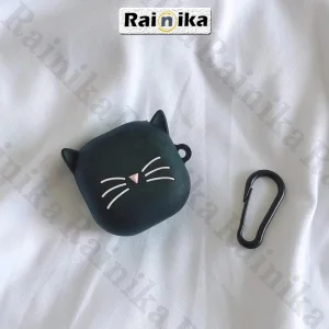 کاور رینیکا مدل Buds Cat Black-White مناسب برای کیس هدفون بی سیم سامسونگ Galaxy Buds Live / Buds Pro / buds 2 / buds 2 pro / Fe