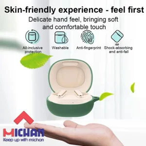 کاور میچان مدل silicone مناسب برای کیس هدفون بی سیم انکر Soundcore life P2 Mini
