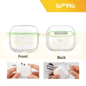 کاور اسپریگ مدل Hard Clear مناسب برای کیس اپل ایرپاد Airpod Pro / Airpod pro 2
