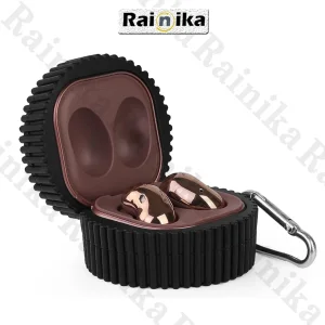 کاور رینیکا مدل Buds Cookie Black مناسب برای کیس هدفون بی سیم سامسونگ Galaxy Buds Live / Buds Pro / buds 2 / buds 2 pro / Fe