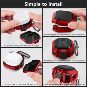 کاور آکوآرا مدل Eggshell مناسب برای کیس هدفون بی سیم سامسونگ Galaxy buds 2 / buds pro / buds live / buds 2 Pro