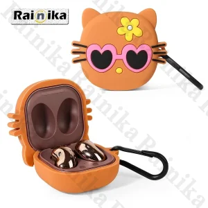 کاور رینیکا مدل Buds Funny Cute Cat مناسب برای کیس هدفون بی سیم سامسونگ Galaxy Buds Live / Buds Pro / buds 2 / buds 2 pro / Fe
