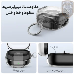 کاور سامورایی مدل Quad-52 مناسب برای کیس هدفون سامسونگ Galaxy Buds 4 Pro / Galaxy Buds 4