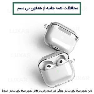 کاور لوکسار مدل Clearer -800 مناسب برای کیس اپل Airpods Pro 2