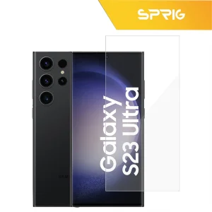 محافظ لنز دوربین اسپریگ مدل 3D-UV مناسب برای گوشی موبایل سامسونگ Galaxy S23 Ultra به همراه محافظ صفحه نمایش