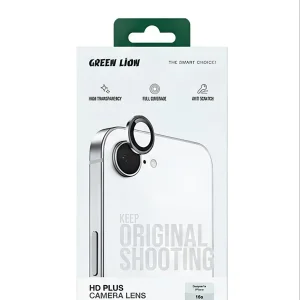 محافظ لنز دوربین شیشه‌ای گرین لاین مدل HP plus camera lens مناسب برای گوشی موبایل اپل IPHONE 16e