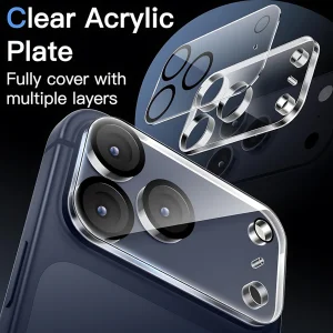 محافظ لنز دوربین شیشه‌ای لیتو مدل CrystalCam مناسب برای گوشی موبایل اپل iPhone 17 Pro Max