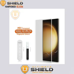 محافظ لنز دوربین رینگی آلتیمیت شیلد مدل Ring-UV مناسب برای گوشی موبایل سامسونگ Galaxy S23 Ultra به همراه محافظ صفحه نمایش
