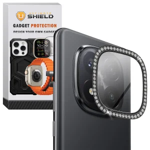 محافظ لنز دوربین آلتیمیت شیلد مدل Plate Ring Diamond مناسب برای گوشی موبایل شیائومی Redmi Note 14 Pro plus