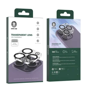 محافظ لنز دوربین گرین لاین مدل Transparent Lens Protector مناسب برای گوشی موبایل اپل  IPhone 15 Pro / 15 Pro Max