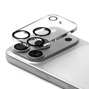 محافظ لنز دوربین شیشه‌ای آکوآرا مدل CLR 3D مناسب برای گوشی موبایل اپل iPhone 17 Pro