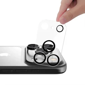 محافظ لنز دوربین شیشه‌ای آکوآرا مدل CLR 3D مناسب برای گوشی موبایل اپل iPhone 17 Pro