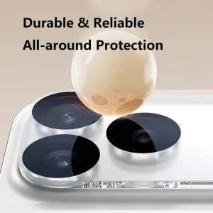 محافظ لنز دوربین شیشه‌ای آکوآرا مدل CLR 3D مناسب برای گوشی موبایل اپل iPhone 17 Pro