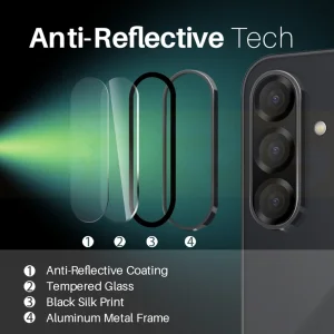 محافظ لنز دوربین اسپریگ مدل Ring metal مناسب برای گوشی موبایل سامسونگ Galaxy A36