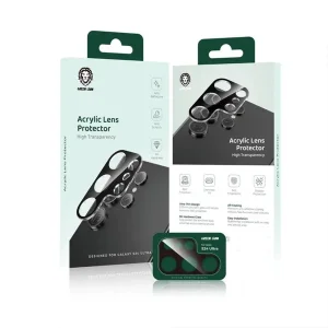 محافظ لنز دوربین گرین لاین مدل Acrylic مناسب برای گوشی موبایل سامسونگ Galaxy S24 Ultra
