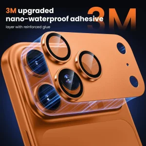 محافظ لنز دوربین فلزی آکوآرا مدل All-Round Premium Protection مناسب برای گوشی موبایل اپل iPhone 17 Pro